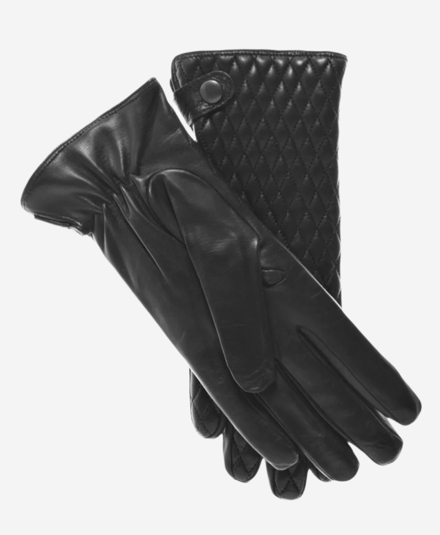 CA4439 (black) – Women’s quilted Italian leather gloves with cashmere lining — photo 1 of 8