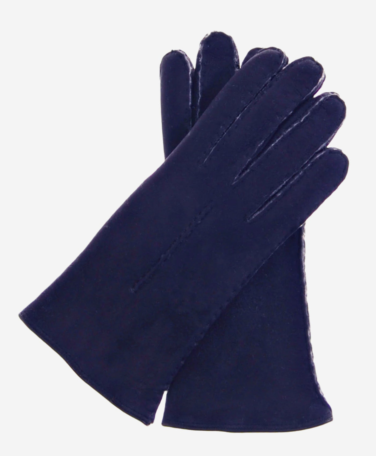 CA4465 (navy) - Women’s handsewn Italian sueded lamb shearling gloves — photo 1 of 8