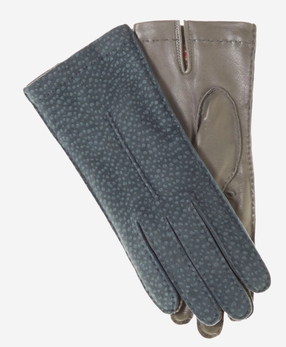 CA4538 (blue) – Handsewn Italian carpincho women's dress gloves with cashmere lining — photo 1 of 8
