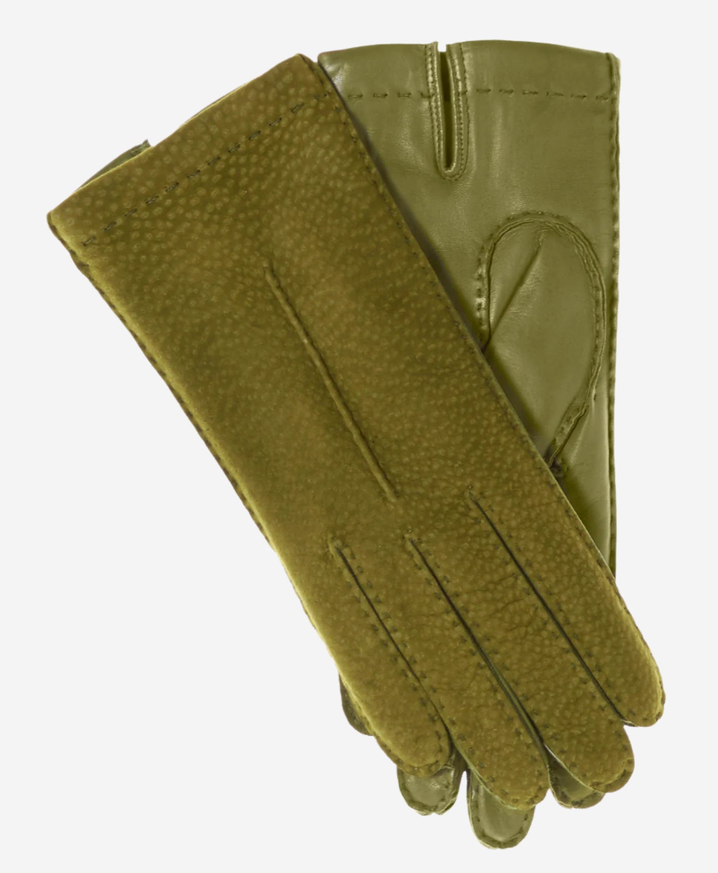 CA4538 (moss) - Handsewn Italian carpincho women's dress gloves with cashmere lining — photo 1 of 9