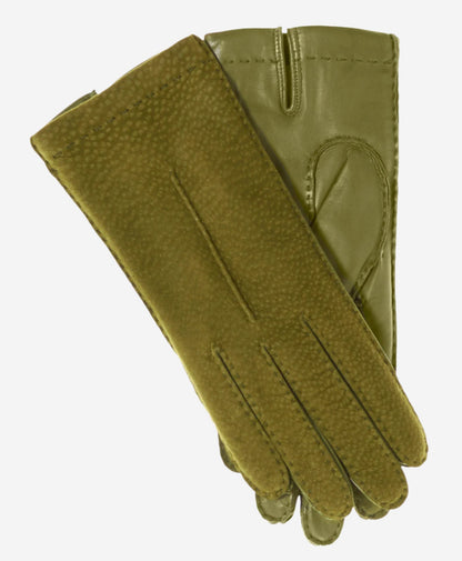 CA4538 (moss) - Handsewn Italian carpincho women's dress gloves with cashmere lining — photo 1 of 9