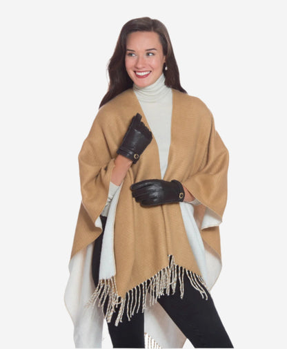 CA4661 (black) - Women’s Italian handsewn deerskin gloves with cashmere lining and distinctive strap and buckle — photo 3 of 10