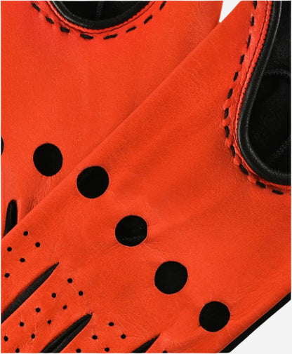 CA4918 (black/red) - Women’s unlined Italian lambskin driving gloves with ventilation holes — photo 3 of 9