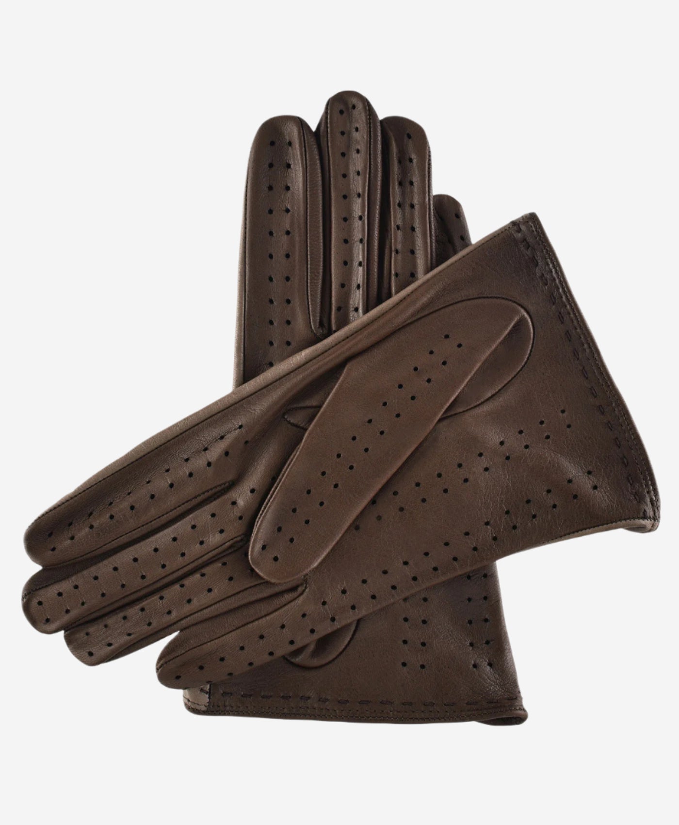 CA4918 (taupe) - Women’s unlined Italian lambskin driving gloves with ventilation holes — photo 2 of 7