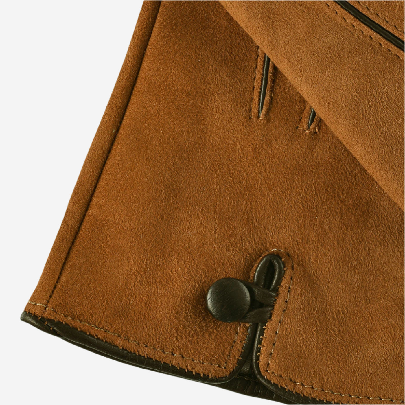 CA4941 (brown) - Women’s Italian handsewn suede gloves with cashmere lining and distinctive details — photo 4 of 10