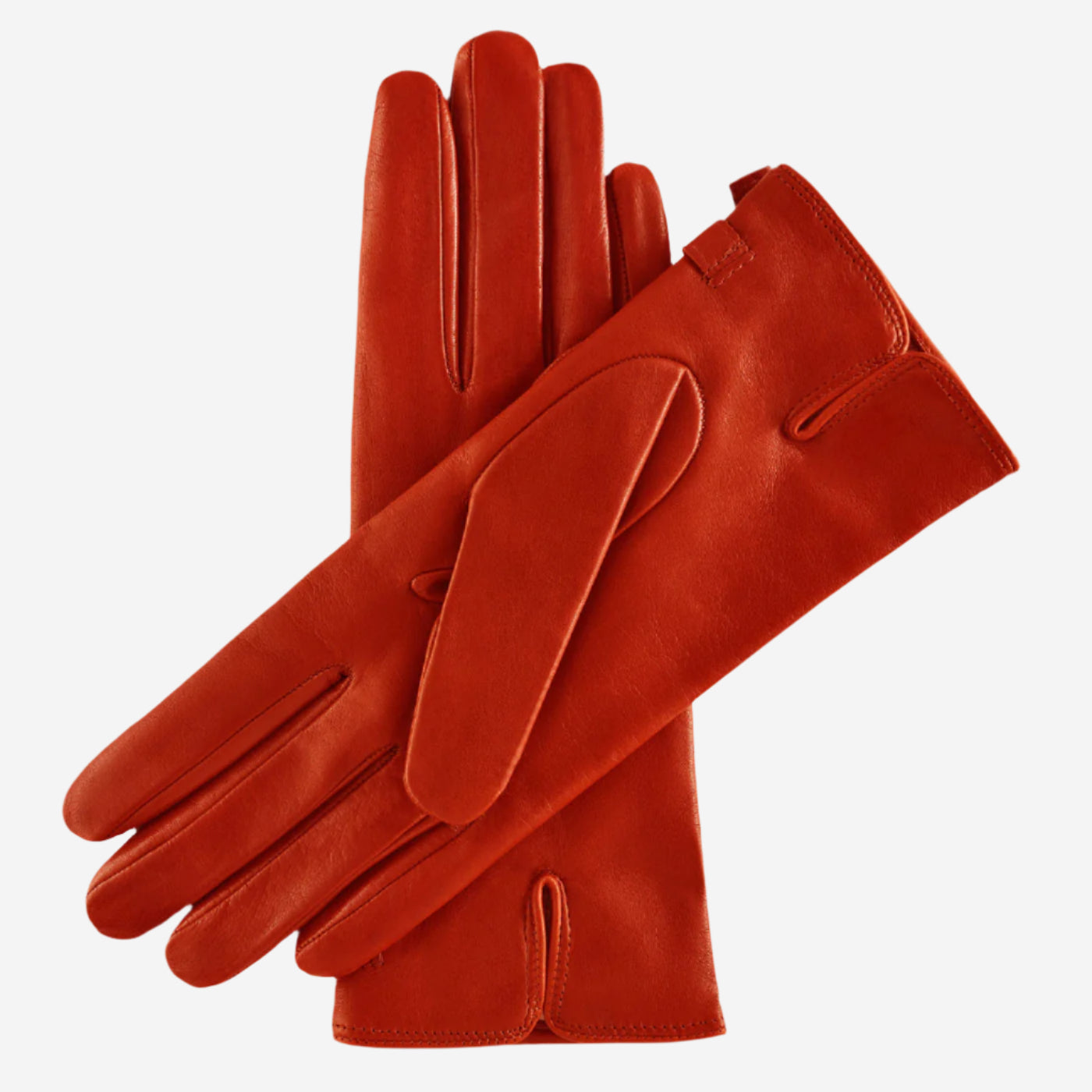 CA4987 (red) - Women's Italian leather lambskin gloves with strap — photo 2 of 9