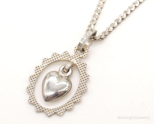 Vintage Modernist Heart 835S Silver Necklace — photo 1 of 9