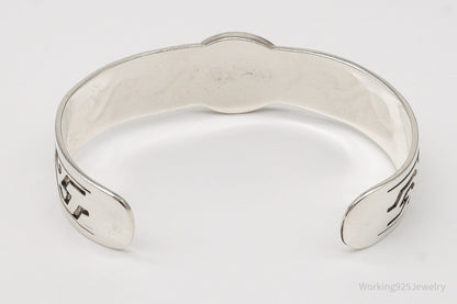 Vintage Escorcia Mexico Mayan Calendar Sterling Silver Cuff Bracelet – 41.4 g Estate Jewelry — photo 7 of 10