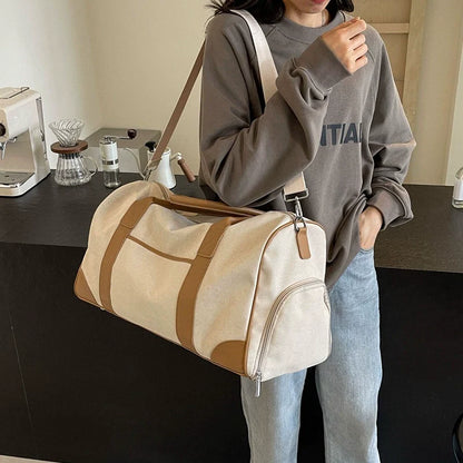 Personalized Weekender Bag with Shoes Compartment, Embroidered Travel Bag