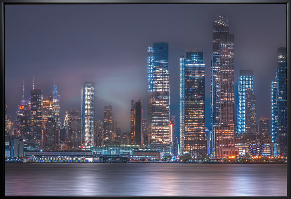 Manhattan Skyline Canvas Print | New York City Night Sky Wall Art