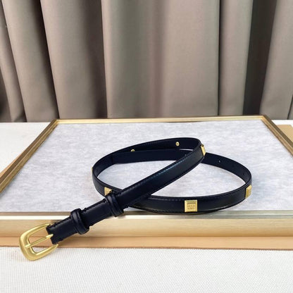 Celine Women Gold Buckle Belt 'Black'