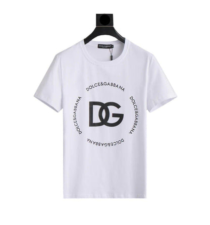 Dolce & Gabbana T-Shirt Without Collar 'White & Black'