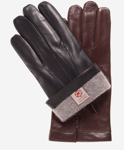 CC3001 (brown) - Men's Italian cashmere lined leather gloves — photo 3 of 9