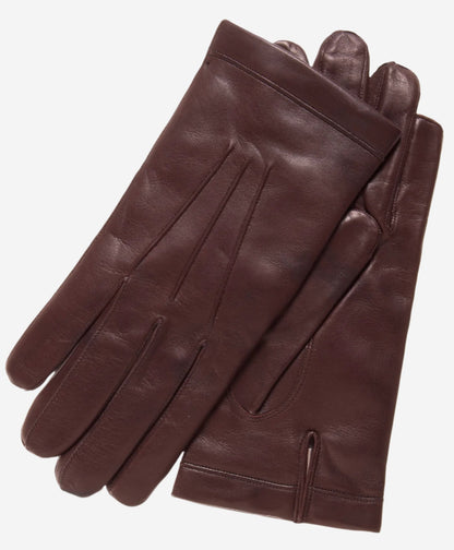 CC3001 (brown) - Men's Italian cashmere lined leather gloves — photo 1 of 9
