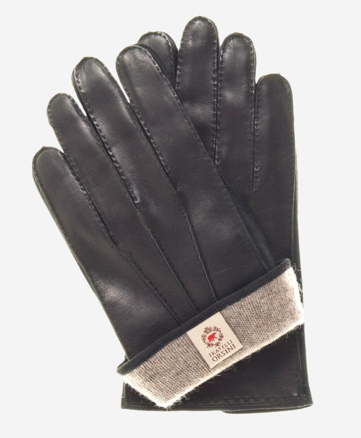 CC3104 (black) - Men's Italian handsewn cashmere lined leather gloves — photo 1 of 9