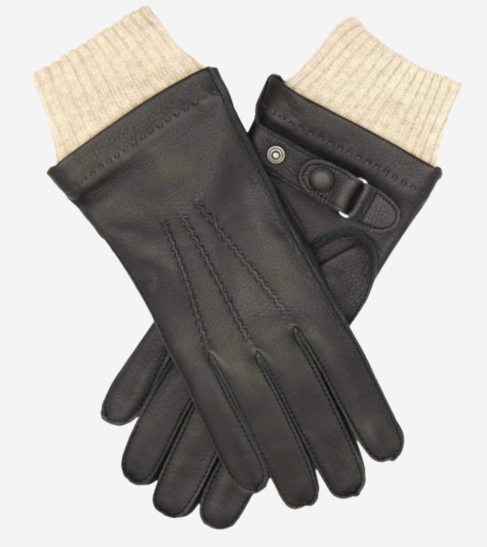 CC3115 (black) - Men's Italian deerskin leather gloves with cashmere lining — photo 1 of 9