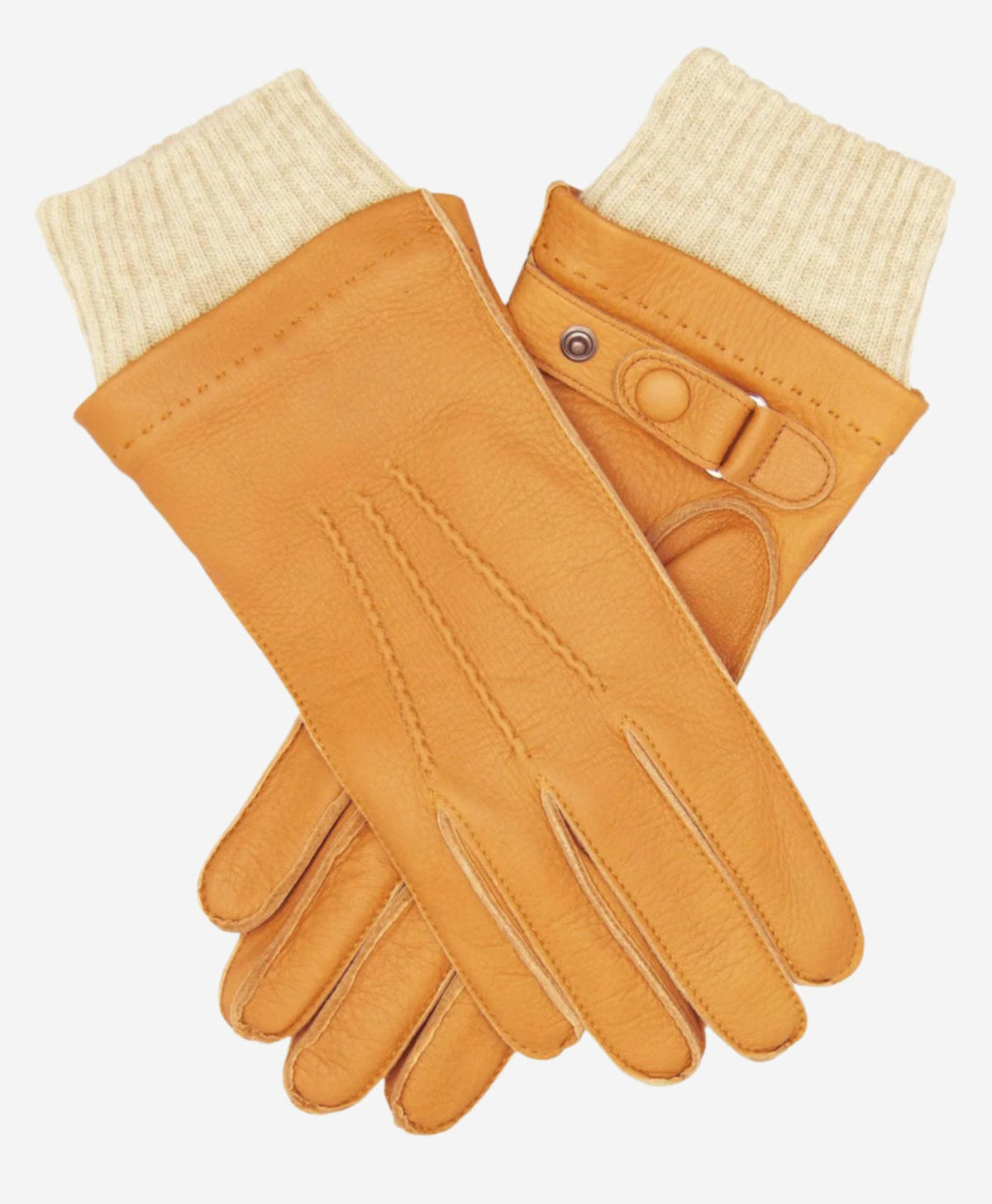 CC3115 (saddle) - Men's Italian deerskin leather gloves with cashmere lining — photo 1 of 10