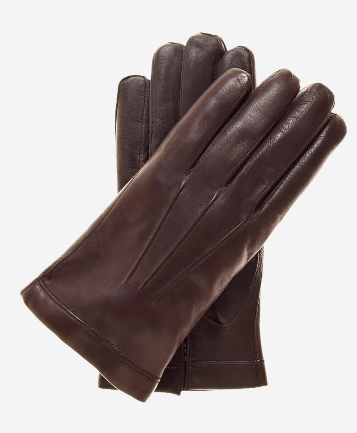 CC3301 (brown) - Men’s Italian cashmere lined touchscreen leather gloves — photo 1 of 10