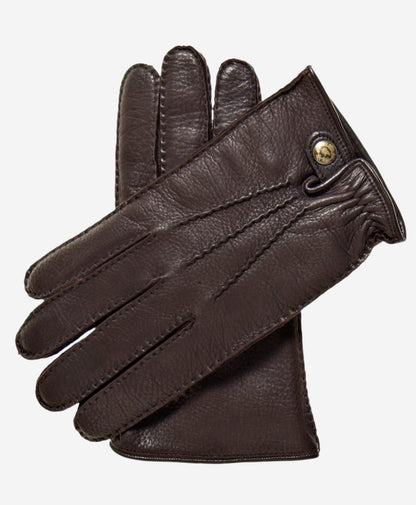 CC3305 (dark brown) - Men’s Italian cashmere lined deerskin gloves — photo 1 of 8