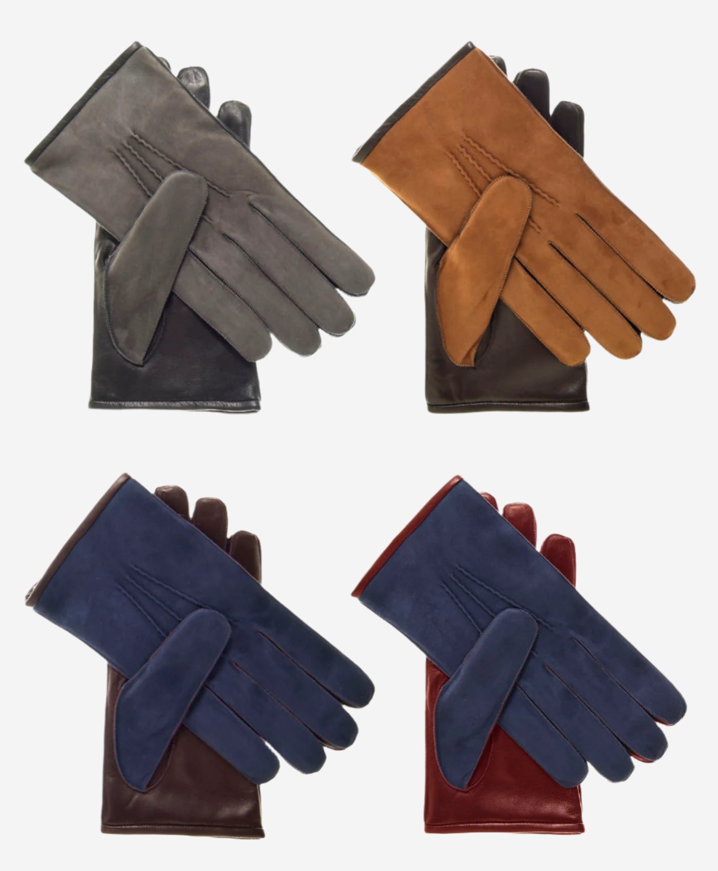 CC3434 (brown) -  Men’s Italian suede and lambskin gloves with cashmere lining — photo 3 of 9