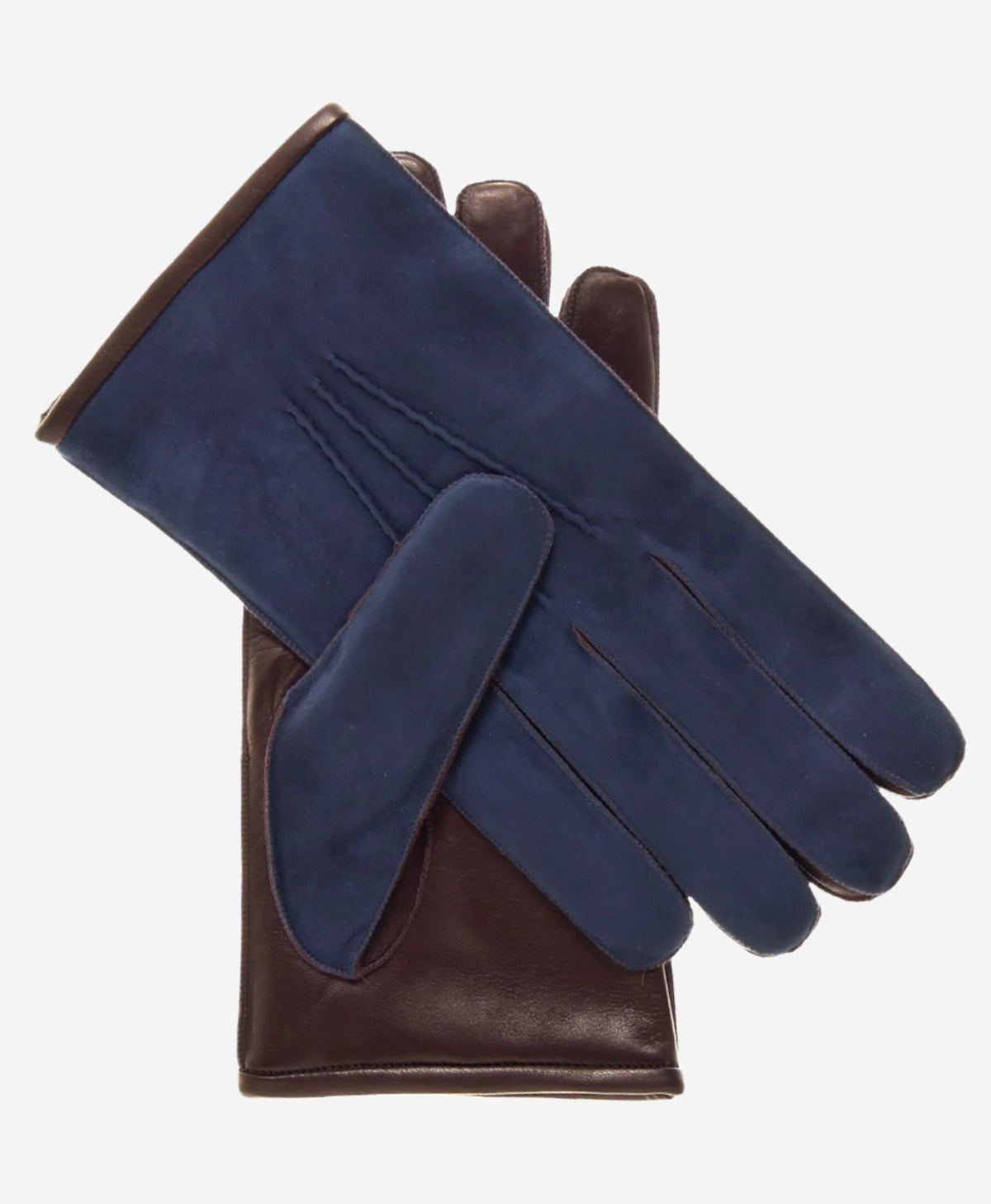 CC3434 (blue) - Men’s Italian suede and lambskin gloves with cashmere lining — photo 1 of 9