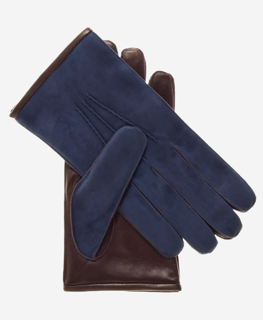 CC3434 (blue) - Men’s Italian suede and lambskin gloves with cashmere lining — photo 1 of 9