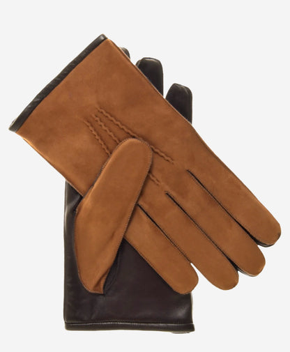 CC3434 (brown) -  Men’s Italian suede and lambskin gloves with cashmere lining — photo 1 of 9