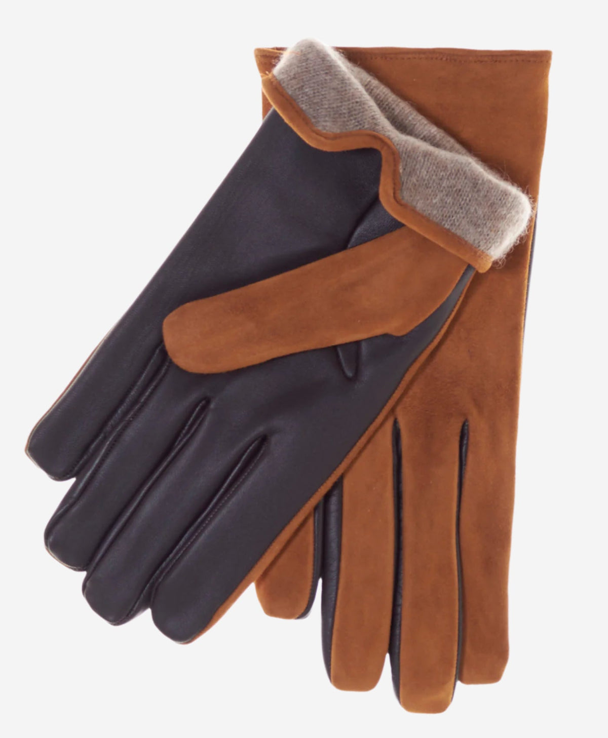 CC3556 (camel) - Men’s Italian touchscreen suede and lambskin gloves with cashmere lining — photo 2 of 8