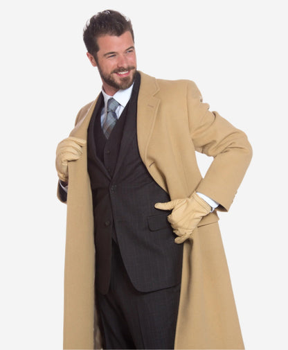 CC3630 (natural) - Men’s handsewn Italian cashmere lined nubuck gloves — photo 3 of 10