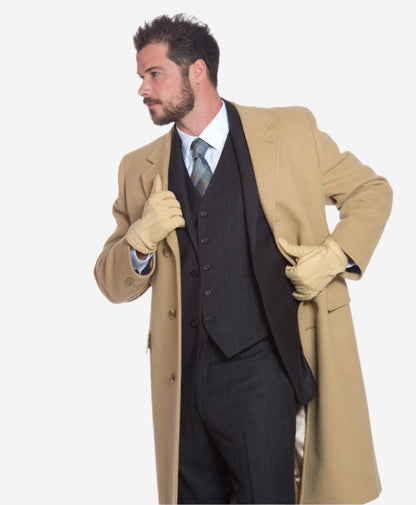 CC3630 (natural) - Men’s handsewn Italian cashmere lined nubuck gloves — photo 4 of 10