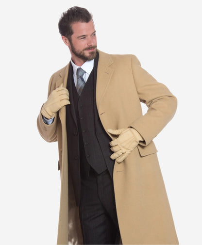 CC3630 (natural) - Men’s handsewn Italian cashmere lined nubuck gloves — photo 5 of 10