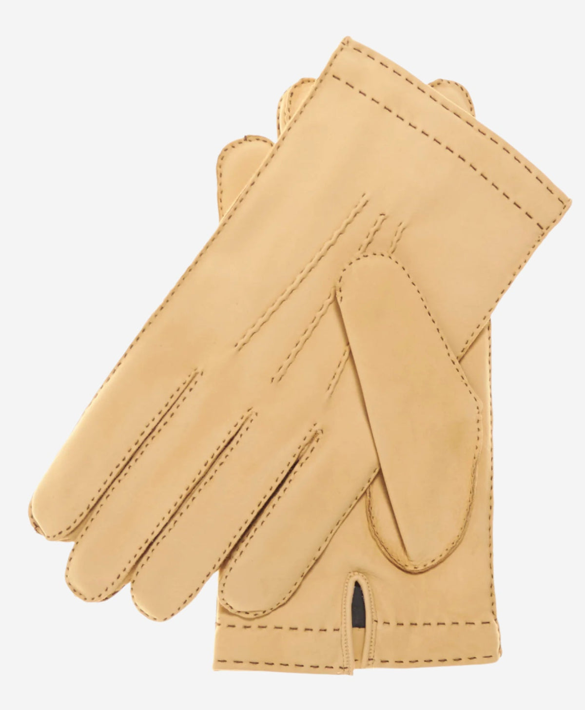 CC3630 (natural) - Men’s handsewn Italian cashmere lined nubuck gloves — photo 1 of 10