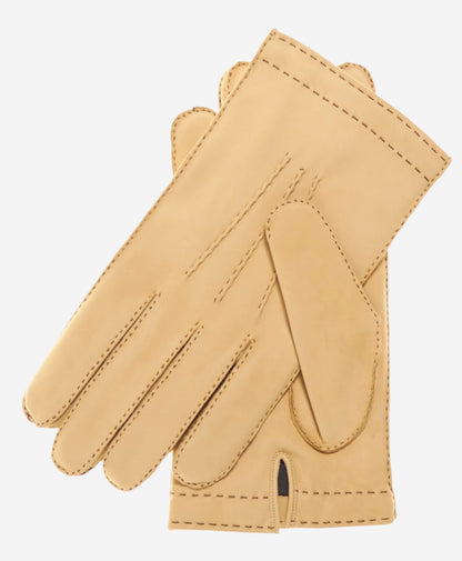 CC3630 (natural) - Men’s handsewn Italian cashmere lined nubuck gloves — photo 1 of 10