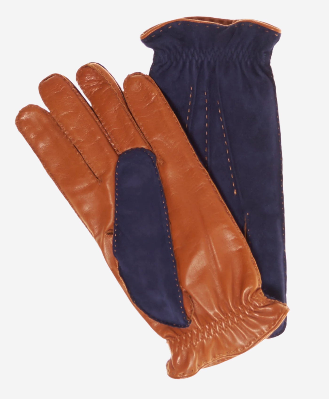 CC3640 (blue) - Men’s Italian handsewn suede and lambskin gloves with cashmere lining — photo 3 of 9