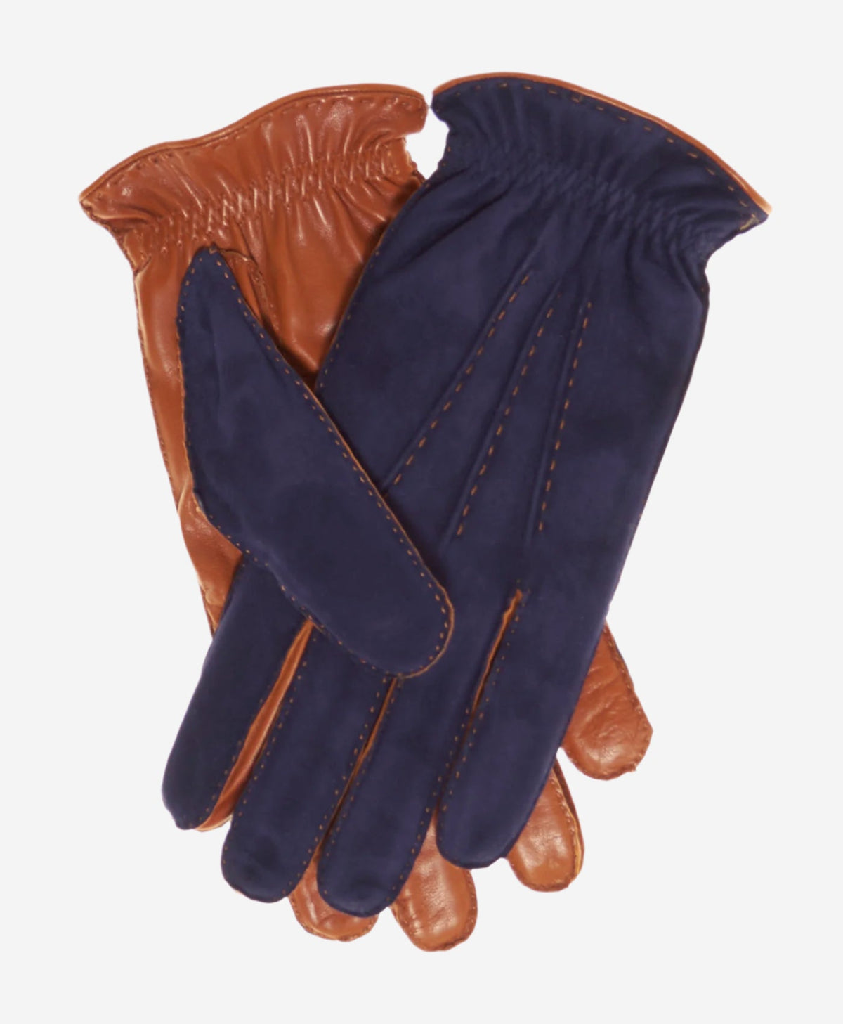CC3640 (blue) - Men’s Italian handsewn suede and lambskin gloves with cashmere lining — photo 2 of 9