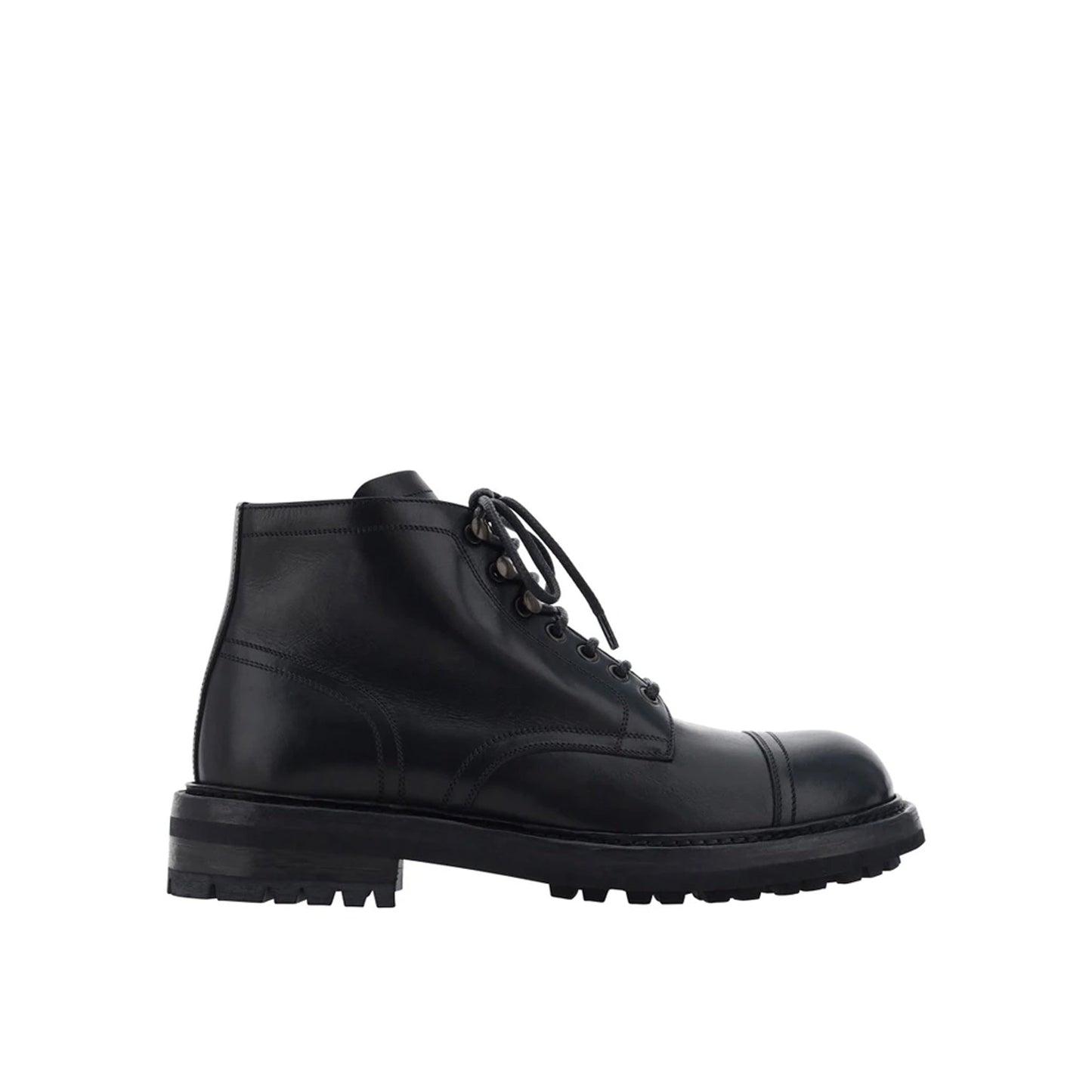 Dolce & Gabbana Lace Up Leather Boots