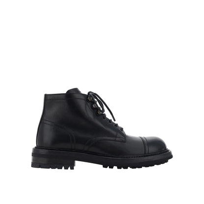Dolce & Gabbana Lace Up Leather Boots
