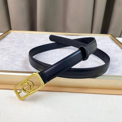 GUCCI Embellished coated-canvas and leather belt 'Black'