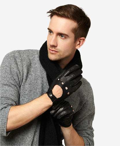 CD3020 (black) - Men’s Italian lambskin leather driving gloves — photo 2 of 8
