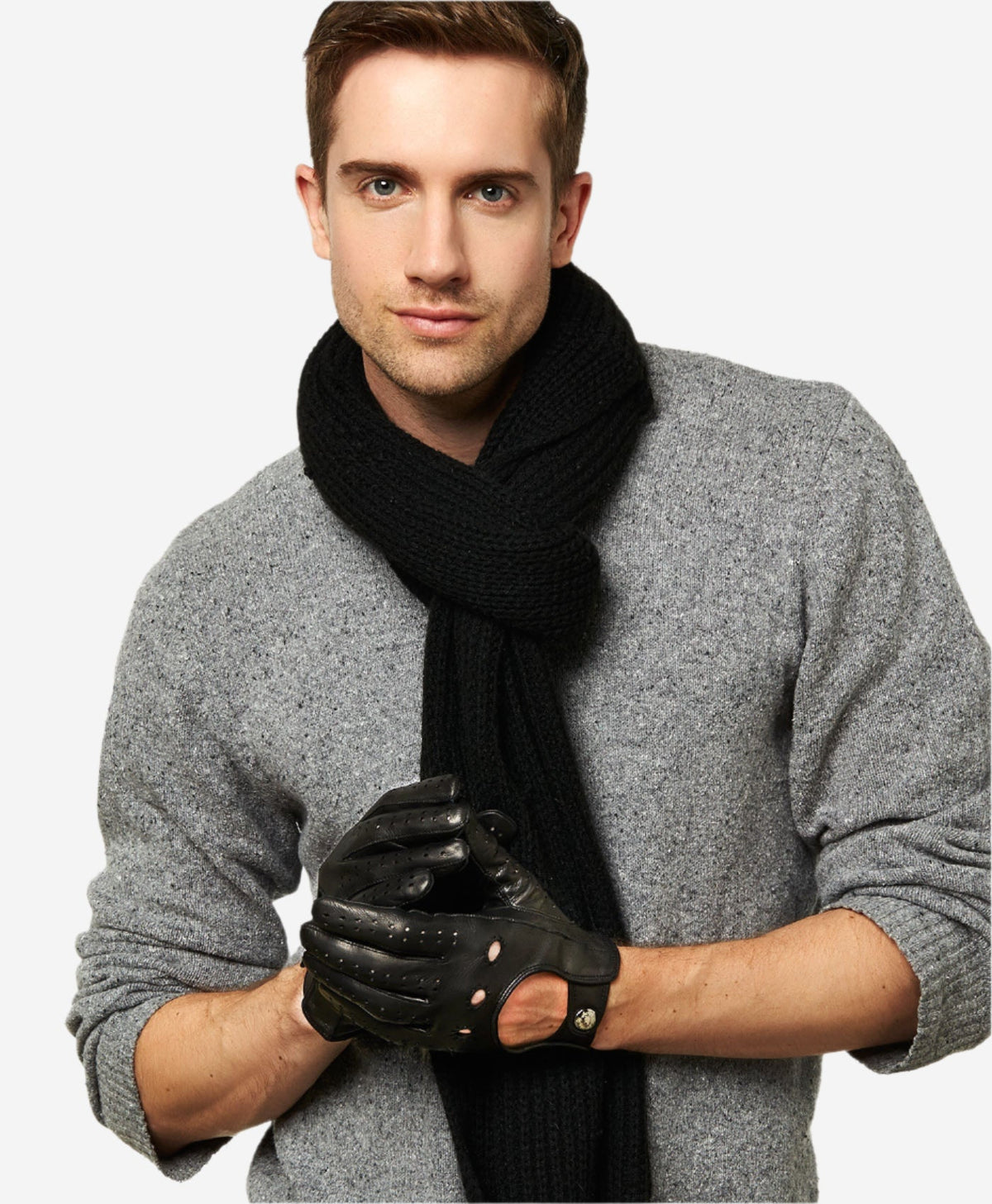 CD3020 (black) - Men’s Italian lambskin leather driving gloves — photo 3 of 8