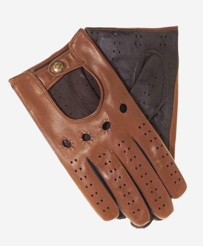Umberto (camel brown) - Italian lambskin leather driving gloves & touchscreen feature — photo 1 of 8