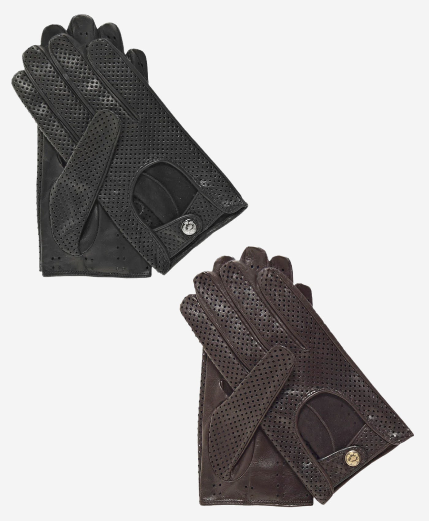 CD3466 (black) - Men’s Italian ventilated leather driving gloves — photo 4 of 9