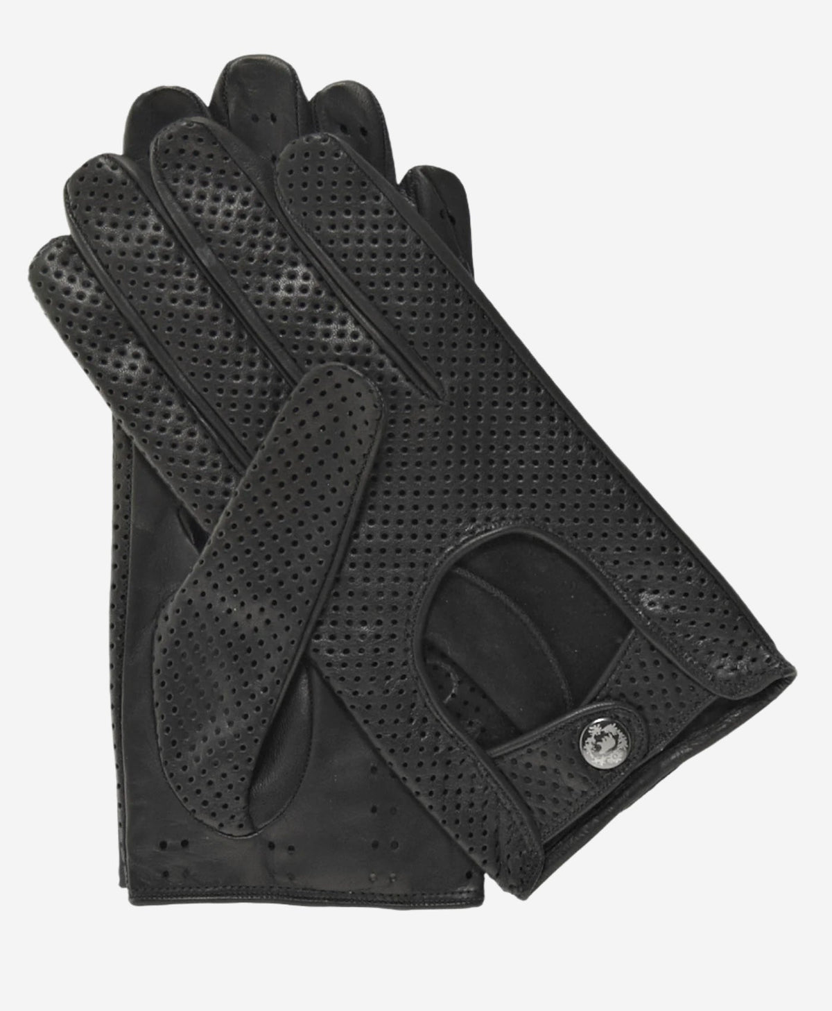 CD3466 (black) - Men’s Italian ventilated leather driving gloves — photo 1 of 9
