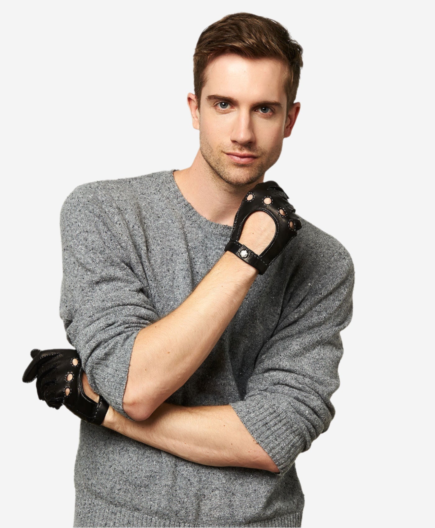 CD3501 (black) - Men’s handsewn Italian lambskin leather driving gloves — photo 3 of 9