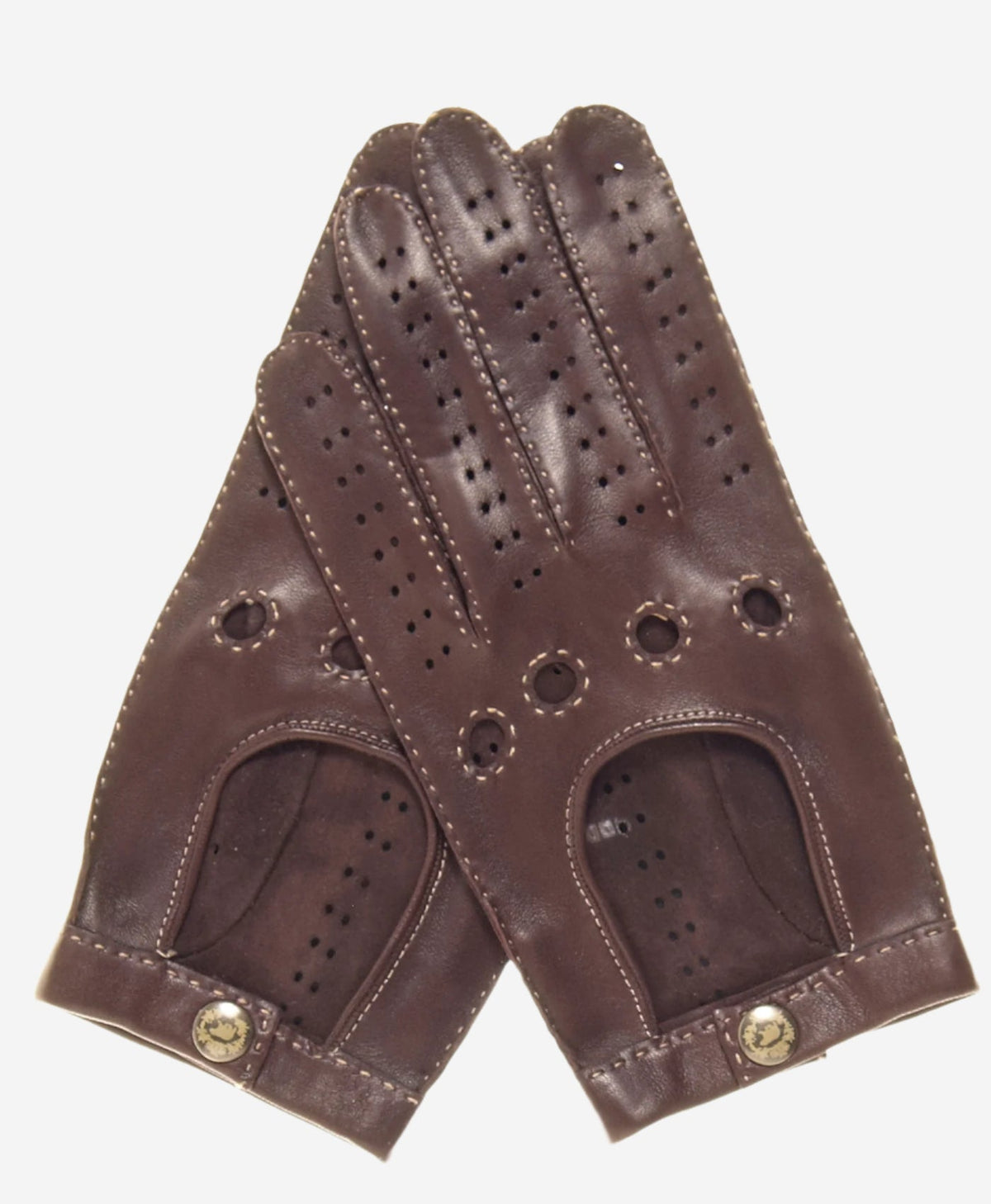 CD3501 (brown) - Men’s handsewn Italian lambskin leather driving gloves — photo 1 of 10