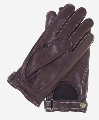 CD3528 (brown) -Men’s Italian leather driving gloves with cashmere lining — photo 2 of 10