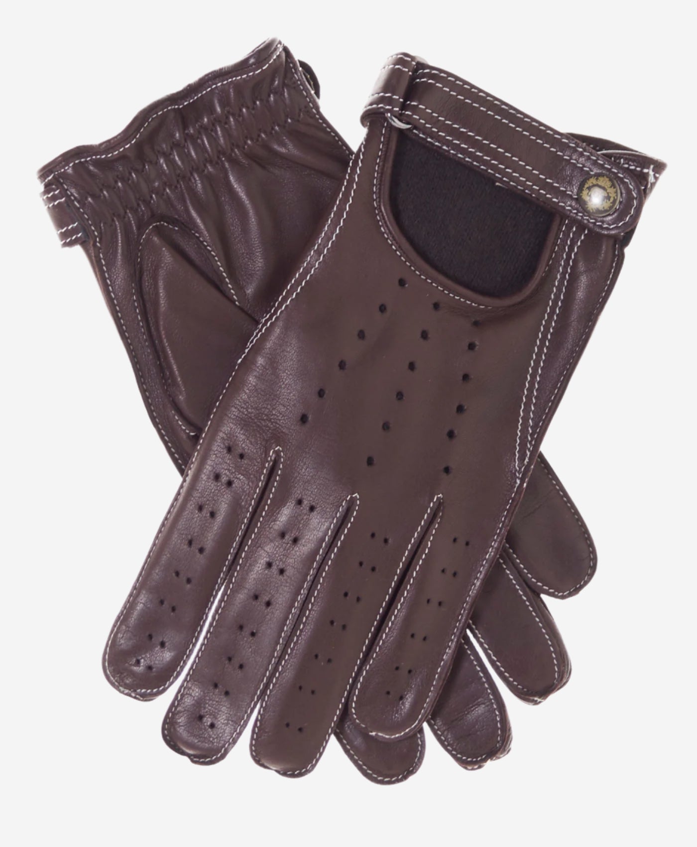 CD3528 (brown) -Men’s Italian leather driving gloves with cashmere lining — photo 3 of 10