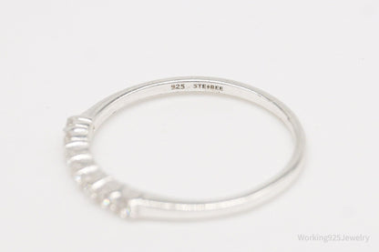 Vintage STE BEE Cubic Zirconia Sterling Silver Ring - Size 7.5