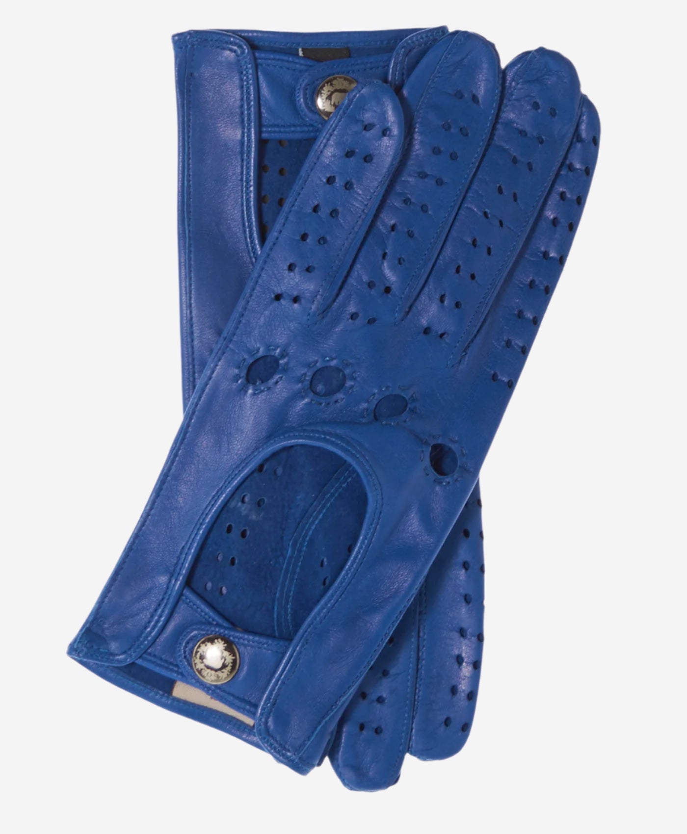 CD4010 (blue) - Women’s Italian leather driving gloves — photo 2 of 8