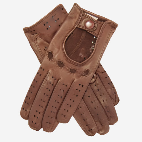 CD4010 (brown) - Women’s Italian leather driving gloves — photo 1 of 7